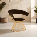 Vogue Black Velvet & Gold Chair