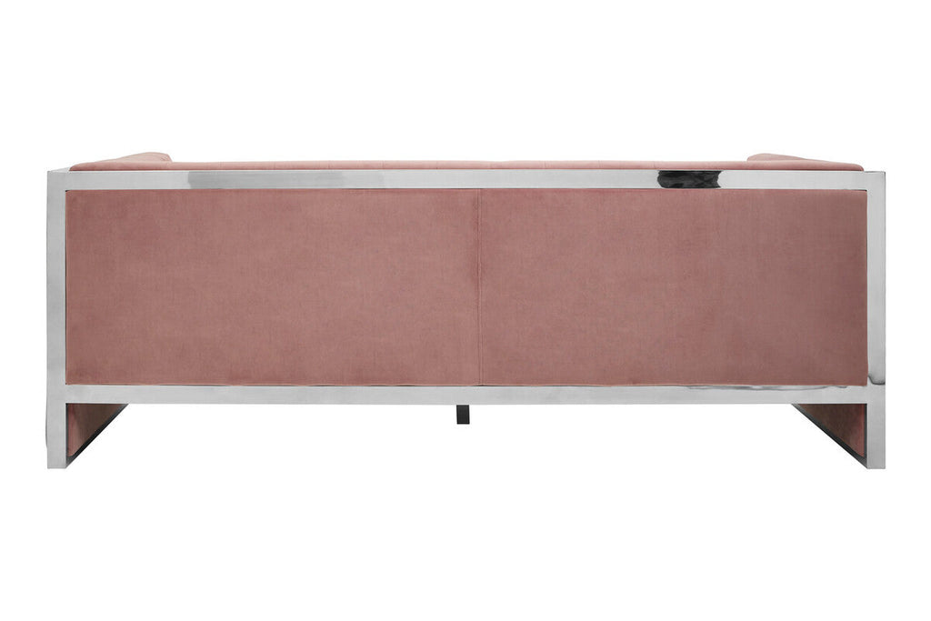 3 Seat Pink Velvet Sofa, Vogue