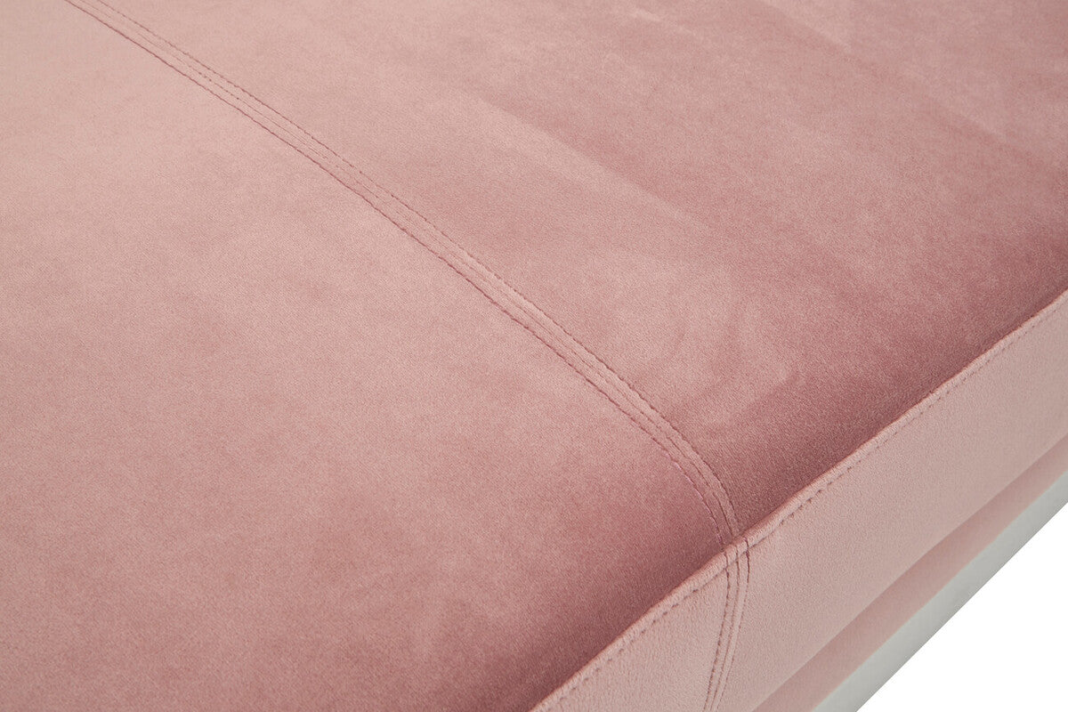 3 Seat Pink Velvet Sofa, Vogue