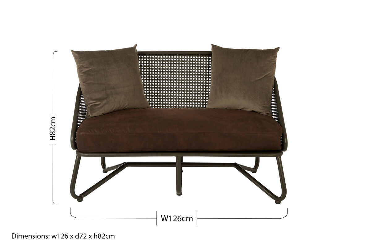 2 Seat Sofa With Curved Legs, New Foundry