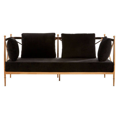 2 Seat Rose Gold Lattice Arms Sofa, Novo