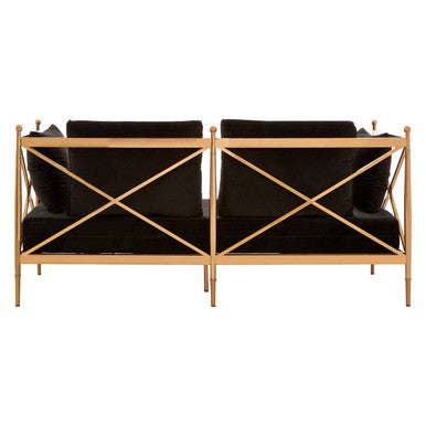 2 Seat Rose Gold Lattice Arms Sofa, Novo