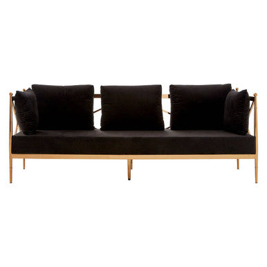3 Seat Rose Gold Lattice Arms Sofa, Novo