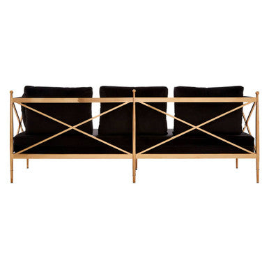 3 Seat Rose Gold Lattice Arms Sofa, Novo