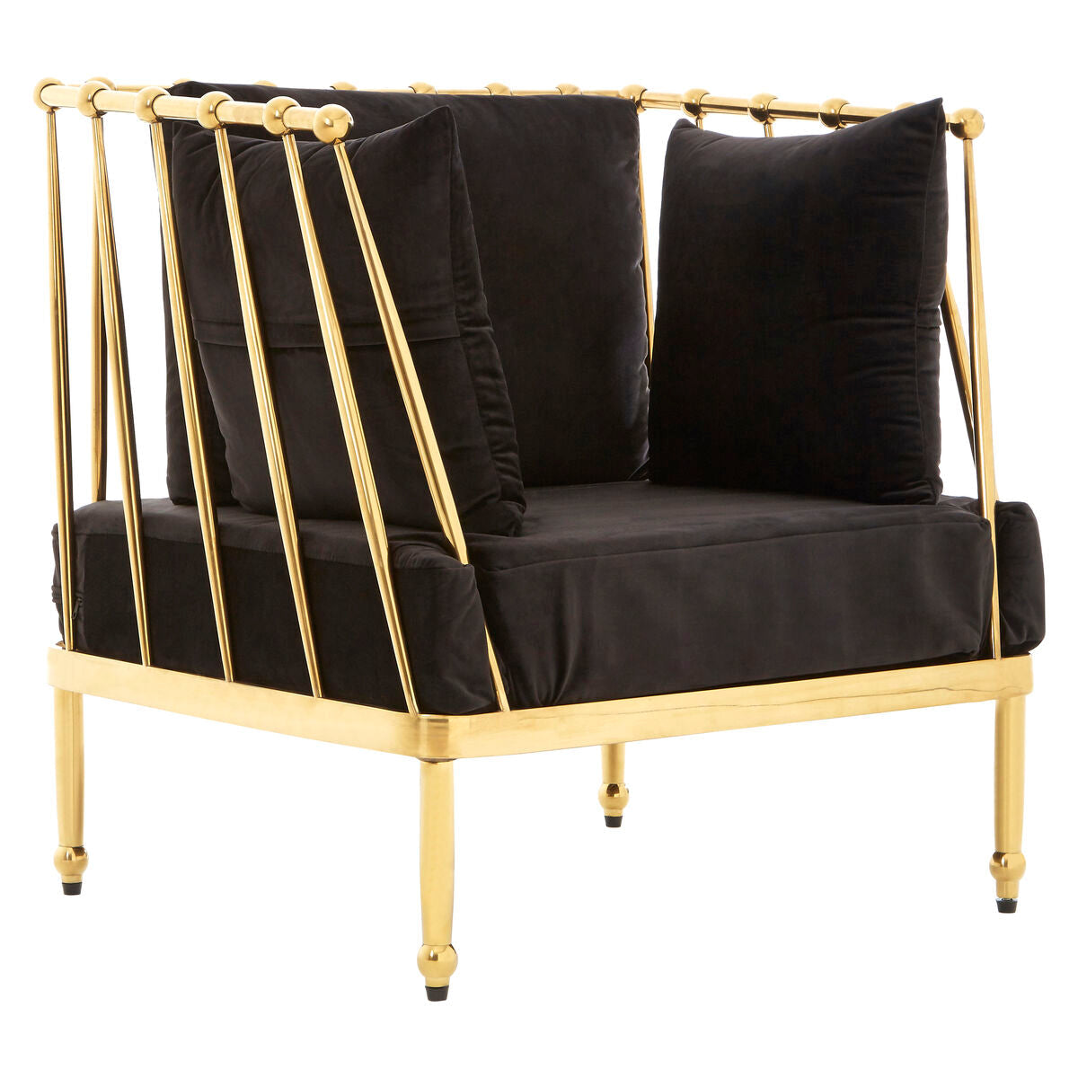 Novo Chair With Gold Tapered Arms