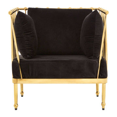 Novo Chair With Gold Tapered Arms
