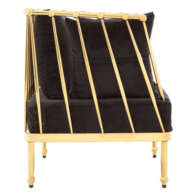 Novo Chair With Gold Tapered Arms