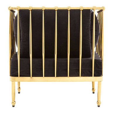 Novo Chair With Gold Tapered Arms