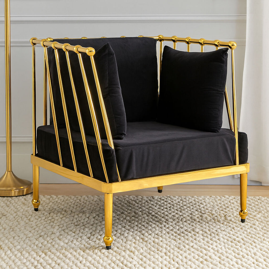 Novo Chair With Gold Tapered Arms