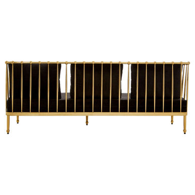 3 Seat Gold Tapered Arms Sofa, Novo