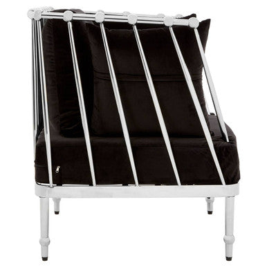 Novo Chair With Silver Tapered Arms