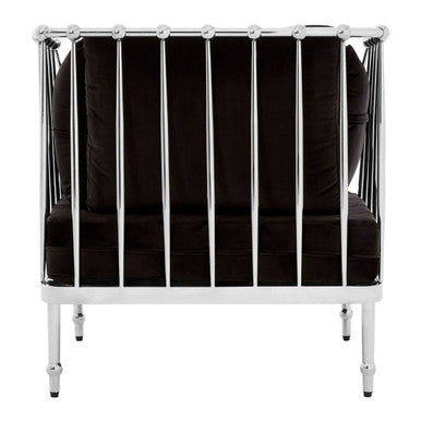 Novo Chair With Silver Tapered Arms