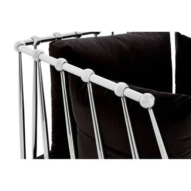 Novo Chair With Silver Tapered Arms