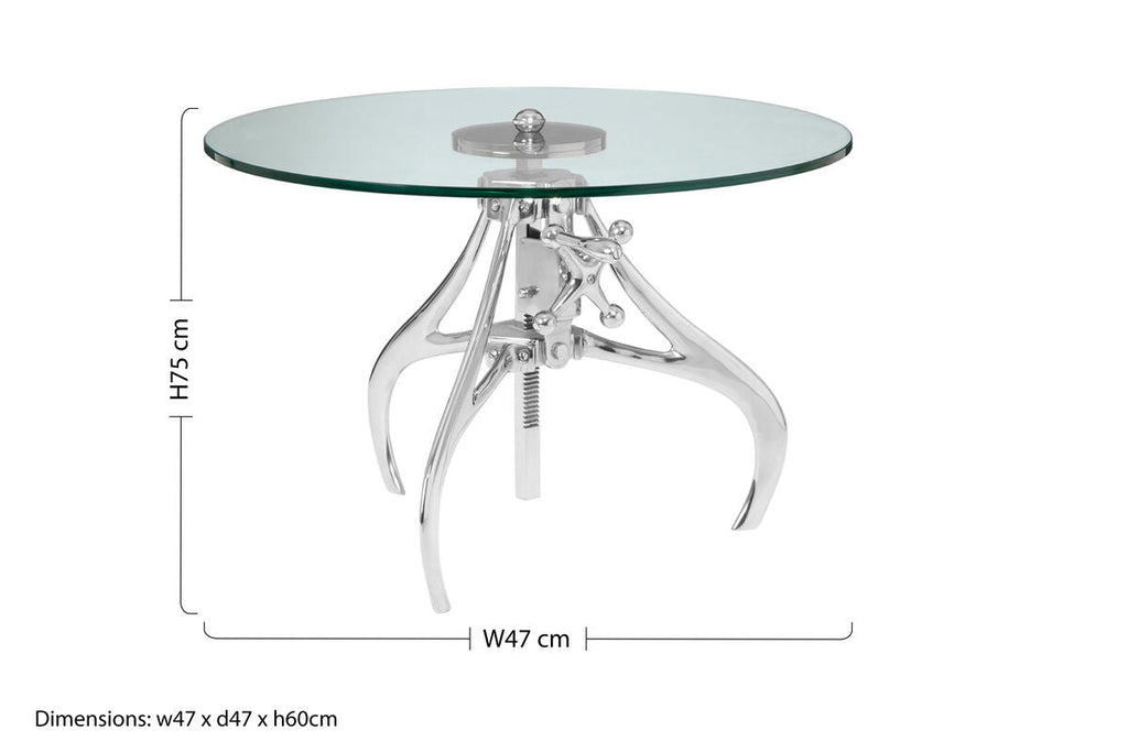 Clear Glass Top Coffee Table