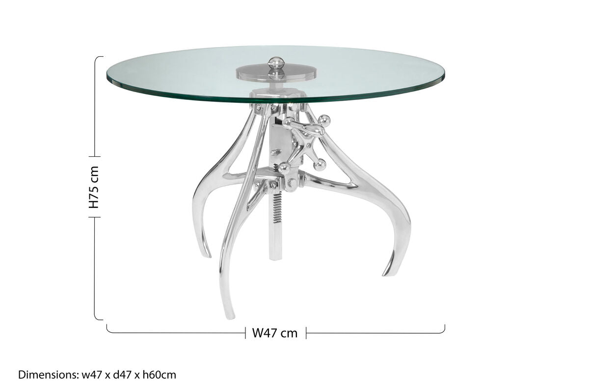 Clear Glass Top Coffee Table