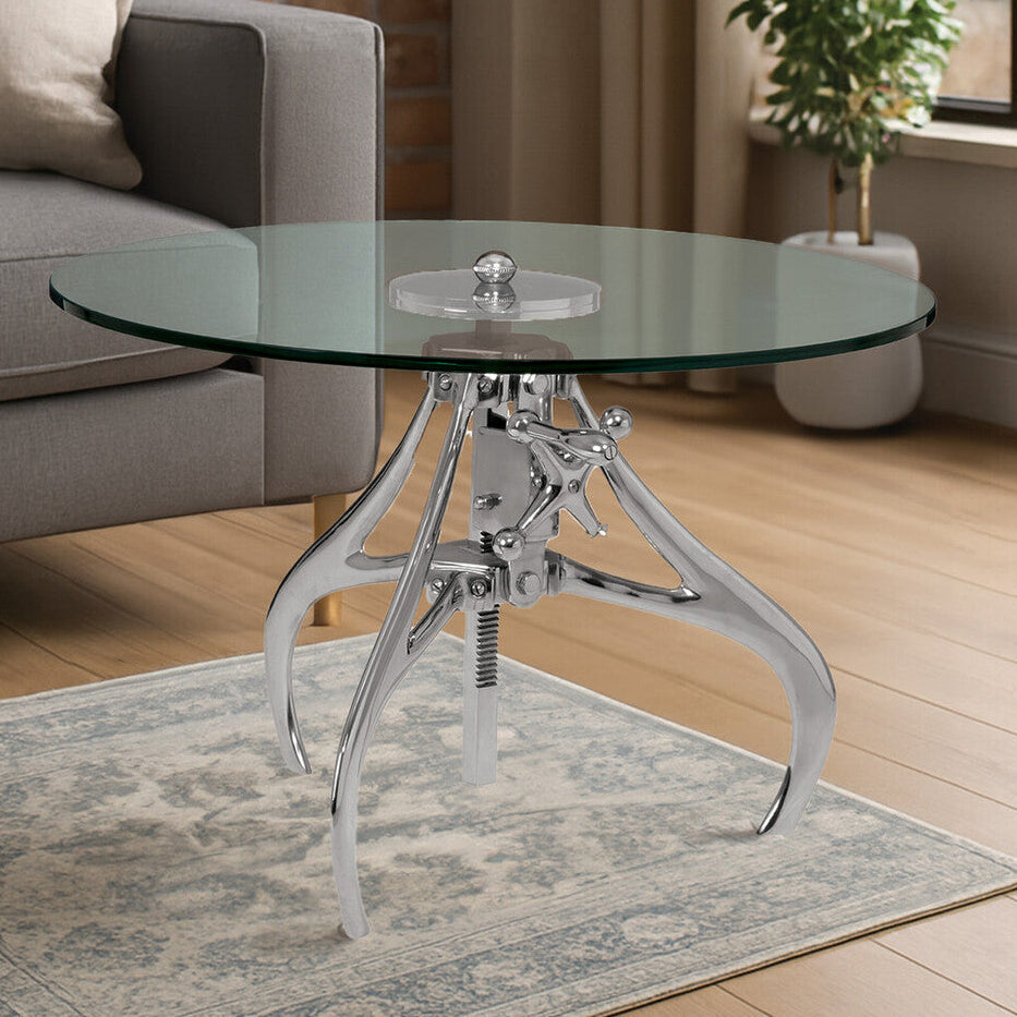 Clear Glass Top Coffee Table