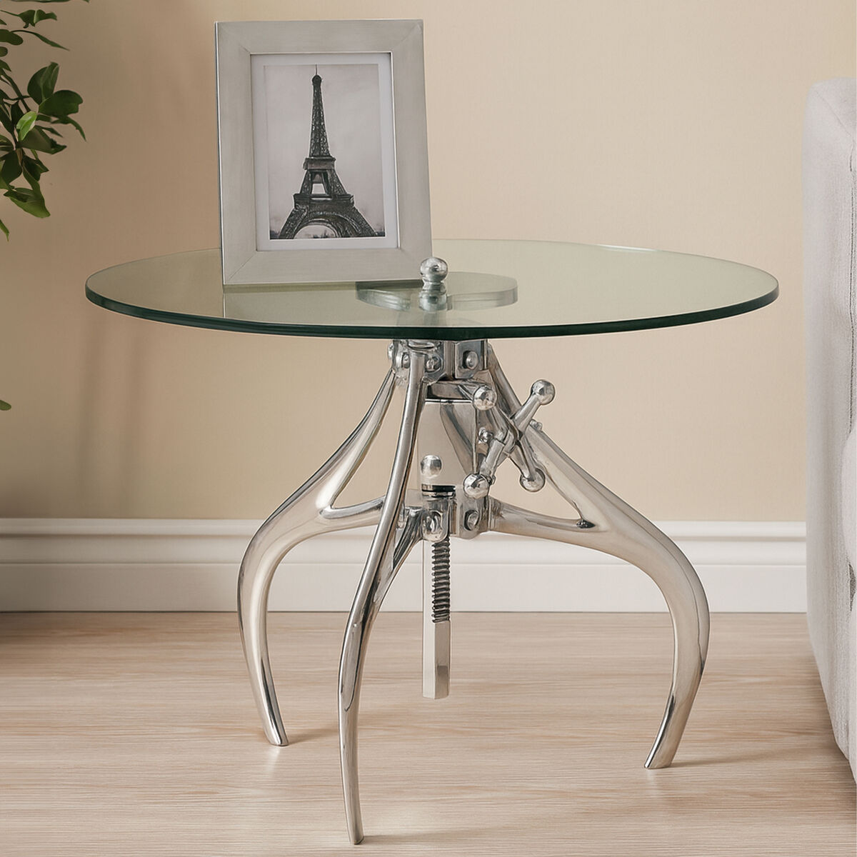 Clear Glass Top Coffee Table