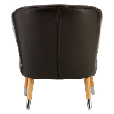 Richy Black Leather Accent Chair