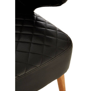 Richy Black Leather Accent Chair