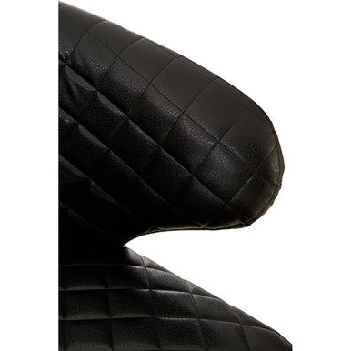 Richy Black Leather Accent Chair