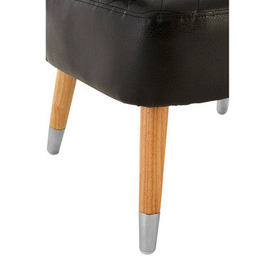 Richy Black Leather Accent Chair