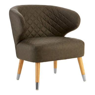 Richy Brown Leather Accent Chair