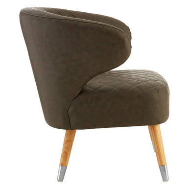 Richy Brown Leather Accent Chair