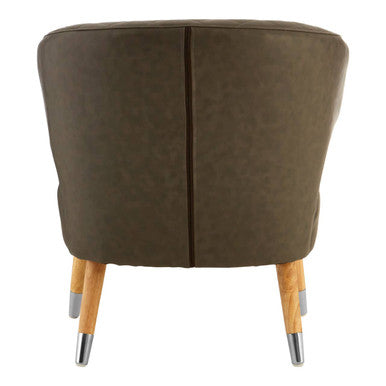 Richy Brown Leather Accent Chair