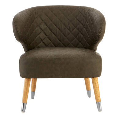 Richy Brown Leather Accent Chair