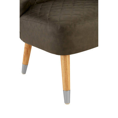 Richy Brown Leather Accent Chair