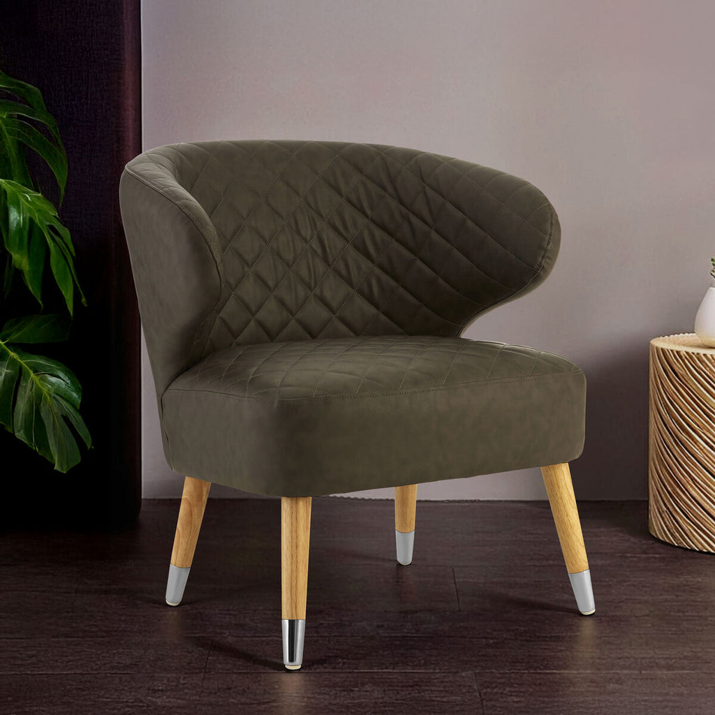 Richy Brown Leather Accent Chair