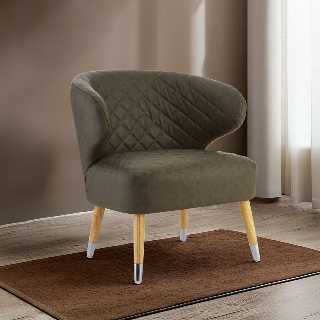 Richy Brown Leather Accent Chair