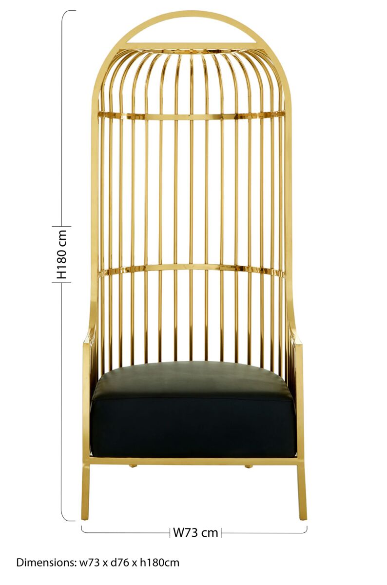 Eliza Gold Dome Cage Chair