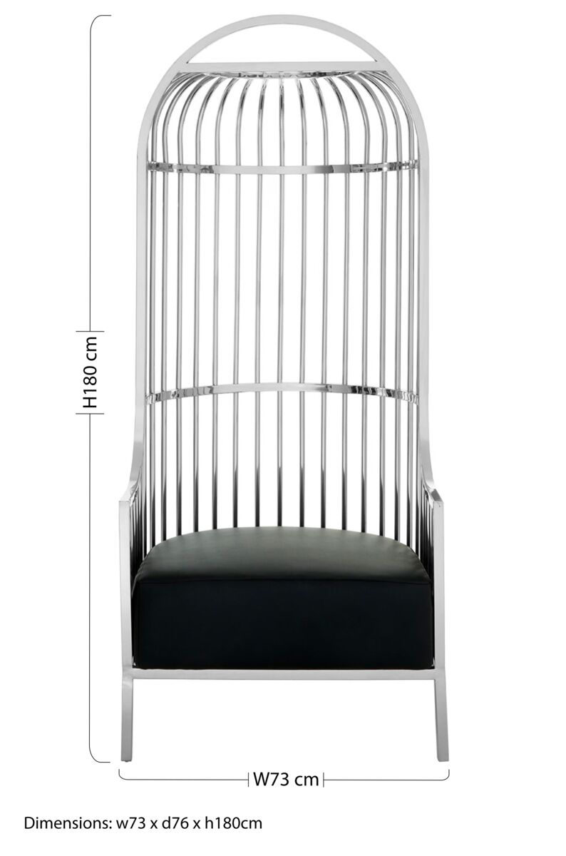 Eliza Silver Dome Cage Chair