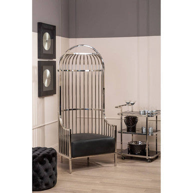 Eliza Silver Dome Cage Chair