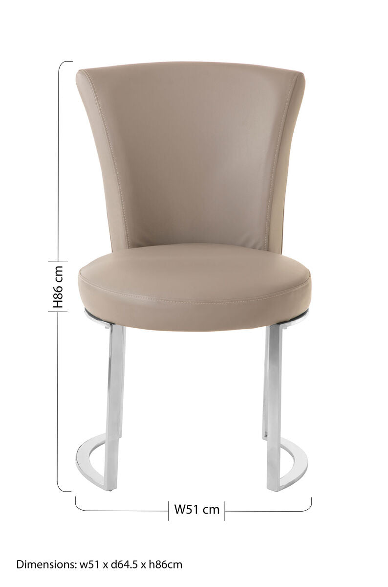 Eliza Grey Leather Dining Chair