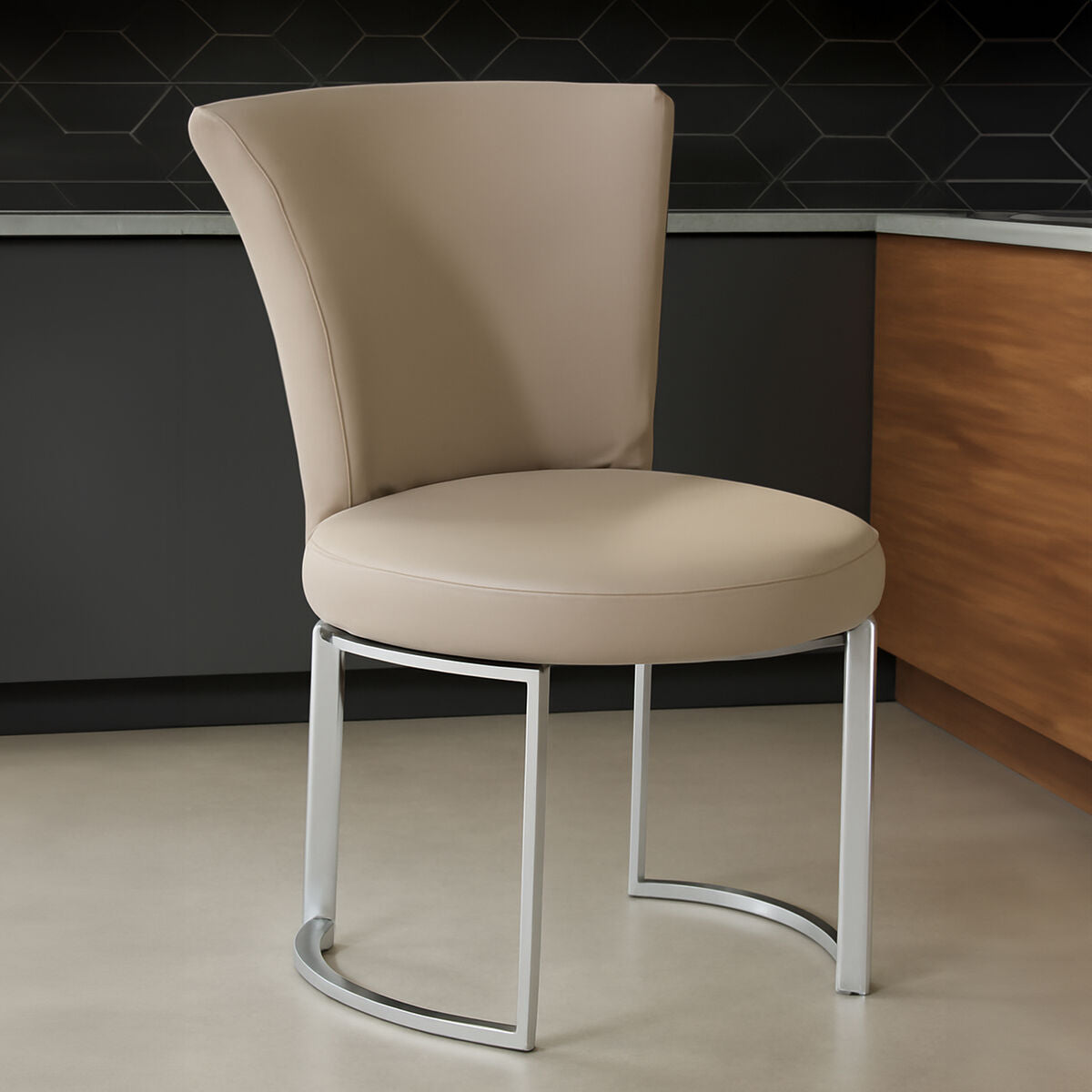 Eliza Grey Leather Dining Chair