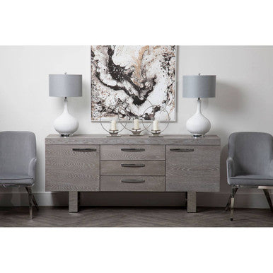 Eliza Grey Velvet Dining Chair With Silver Legs