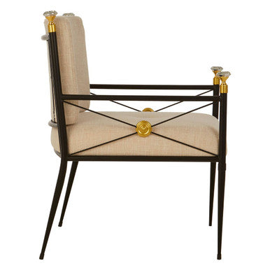 Monroe Fabric White Contemporary Lounge Chair