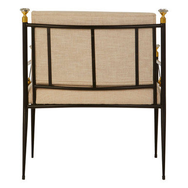 Monroe Fabric White Contemporary Lounge Chair