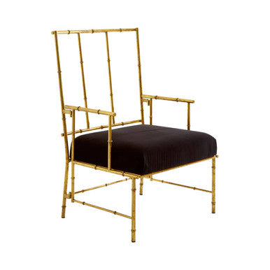 Monroe Gold & Black Velvet Accent Chair