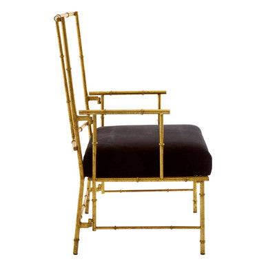 Monroe Gold & Black Velvet Accent Chair
