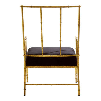 Monroe Gold & Black Velvet Accent Chair
