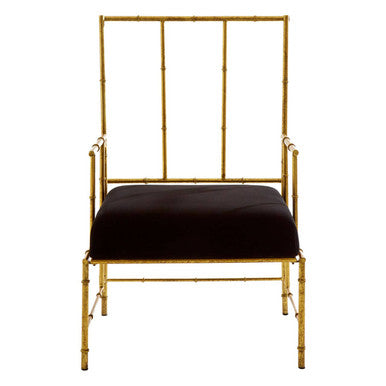 Monroe Gold & Black Velvet Accent Chair