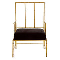 Monroe Gold & Black Velvet Accent Chair