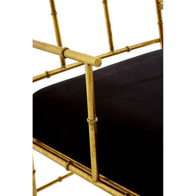 Monroe Gold & Black Velvet Accent Chair