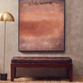 Inca Antique Brown Leather Bench