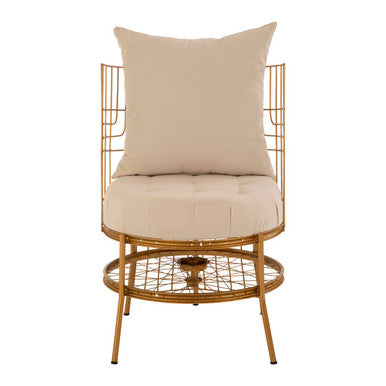 Mantis Gold Wheel Design Chair With Cushion