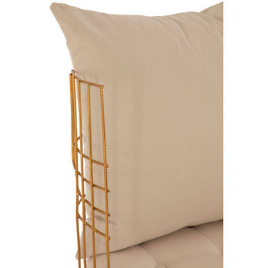 Mantis Gold Wheel Design Chair With Cushion