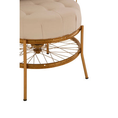 Mantis Gold Wheel Design Chair With Cushion